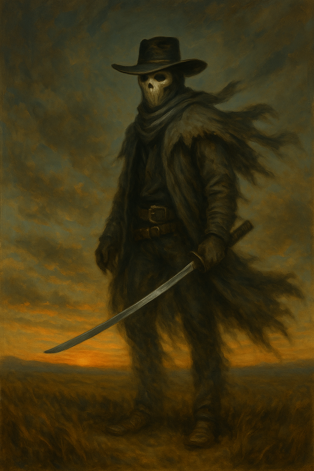 Cowboy Ninja with shadow and hat